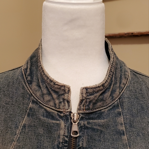 RUSTIC DENIM Zip Up Jacket Blazer - Picture 2 of 8